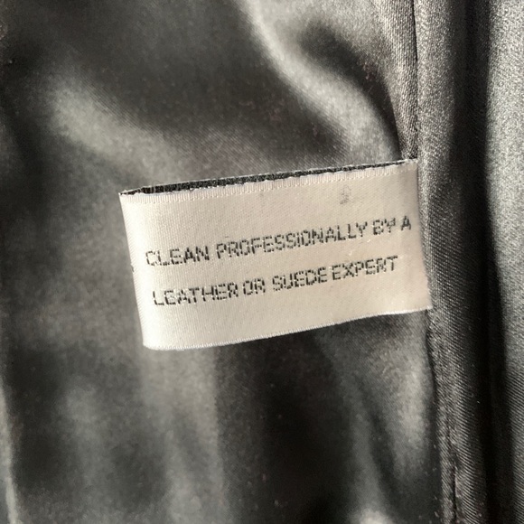 genuine checkerboard leather jacket with real fur - Picture 8 of 8